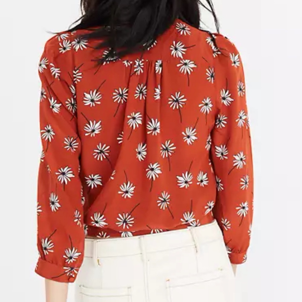 Madewell Silk Wrap Top - Picture 3 of 9